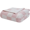 thumbnail image 6 of Checkered Blanket Throw Soft Knit Blanket with Checkerboard Grid Pattern for Couch Sofa Bed Camping Travel Gift (Pink, 50"x60"), 6 of 6