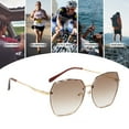 thumbnail image 5 of Sunscreen and anti-ultraviolet sunglasses, fashion trend sunglasses, made of PC and metal - brown, 5 of 5