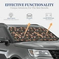 thumbnail image 3 of Kdxio Mushroom Snail Print 2-Piece Sun Shade Front Windshield - Foldable Car Front Window Sunshades for Most Sedans SUV Truck, 3 of 6