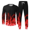 thumbnail image 5 of Wavsuf 2pcs Jogger Set Men Long Sweatsuits Sets for Mens New Motion Shirt Sweatshirt and Sweatpants Black Size L, 5 of 5