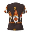 thumbnail image 4 of Naloa Fall Gnomes Print T-Shirts Short Sleeve V Neck Tees for Women Fashion Tops Trendy Lightweight Soft Casual Summer Outfits Clothes, 4 of 5
