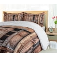 thumbnail image 5 of Ambesonne Rustic Duvet Cover Sets, Oak Abandoned Barn Door, 2-Queen, Pale Brown, 5 of 7