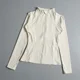thumbnail image 3 of Nueva ropa de yoga, abrigo para mujer, redondo, elástico alto, suelto, ejercicio, yoga, fitness, manga larga, cuello levantado, tops de yoga, 3 of 6