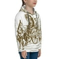thumbnail image 3 of Sikiie Western Scenery With Old Wagon Youth Hoodie Sweatshirt Pullover Hooded Classic Casual Essentials Hoodiefor Boys Girls Kids -X-Large, 3 of 6