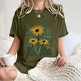 thumbnail image 4 of FcBaudy Hauts pour Femmes, Chemises pour Femmes, Chemisiers et Chemises à Manches Courtes à Col Rond pour Femmes, T-Shirts Décontractés à Imprimé de Fleurs à Manches Courtes, Blouse Surdimensionnée en Polyester pour Femmes, 4 of 7
