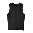 thumbnail image 4 of Wyobmus Men's Workout Tank Top Bodybuilding Muscle Shirts Solid Loose Fit Sleeveless Crewneck Undershirt M-3X Black, 4 of 6