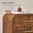 thumbnail image 3 of Vintagearth 9 Drawers Dresser for Bedroom, Curved FSC-certified Wood 1.18" Thick Board Dressers & Chests of Drawers for  Living Room, Hallway, Entryway, Dark Burl, 3 of 7