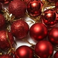 thumbnail image 4 of 24pcs 1.18" Small Christmas Ball Ornaments Shatterproof Christmas Decorations Tree Balls for Holiday Wedding Party Decoration, Tree Ornaments Hooks Included (Orange, 3cm/1.18"), 4 of 6