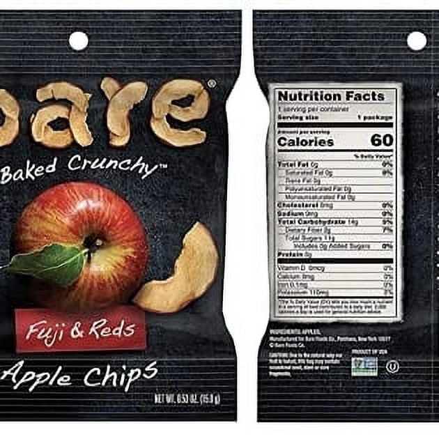 Bare Baked Crunchy Organic Apple Chips Variety, 0.53 Ounce (Pack of 20)