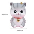 thumbnail image 2 of EeaseCA Lovely Kitten Saving Pot Cartoon Coin Bank Vinyl Money Pot Desktop Ornament, 2 of 8