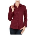 thumbnail image 2 of KOGMO Womens Basic Long Sleeve Button Down Shirts Office Work Blouse (S-3X), 2 of 7