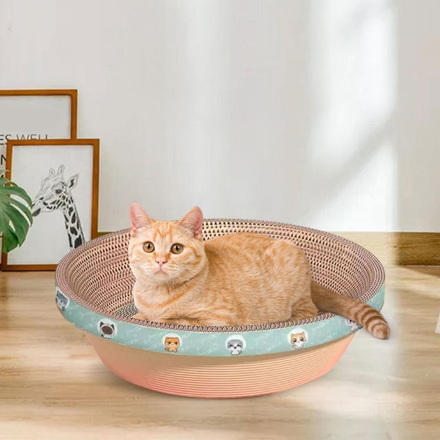 Cama rascadora de cartón redonda Fernando para gatos 55cm