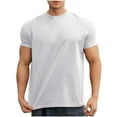 thumbnail image 2 of EWASWON Men's Basic Cotton Crew Neck T-Shirts Pack - Soft Everyday Casual Short Sleeve Tees,White,Size L, 2 of 4