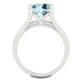 thumbnail image 4 of Clara Pucci 18K White Gold Round Cut 3Ct Natural Sky Blue Topaz Engagement Ring + Matching Band - Luxury Box Included, 4 of 7