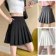 thumbnail image 2 of Vestido mini de cintura alta con bolsillos para mujer, falda adelgazante de talla grande, cintura elástica negra pequeña, estilo informal de verano, 2 of 4