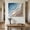 Blue Brown, variant on Ships Next Day Canvas Wall Art 12"x12",Navy Blue Brown Ombre Wood Framed Canvas Print Painting,Modern Geometric Abstract Cream Ready to Hang Small Picture Wall Decor for Kitchen Dining Room Office