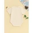 thumbnail image 5 of FEORJGP Newborn Baby Bubble Romper 3M Infant Short Sleeve Jumpsuit Round Neck T-shirt Bodysuit Letter Print Pregnancy Announcement Playsuit Cute Casual Clothes for Summer, 5 of 9