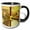 Black/White, variant on 3drose, Space Station in Hues of Gold High Tech Space Station Sustaining Astronauts, 11oz Two-tone Black Mug