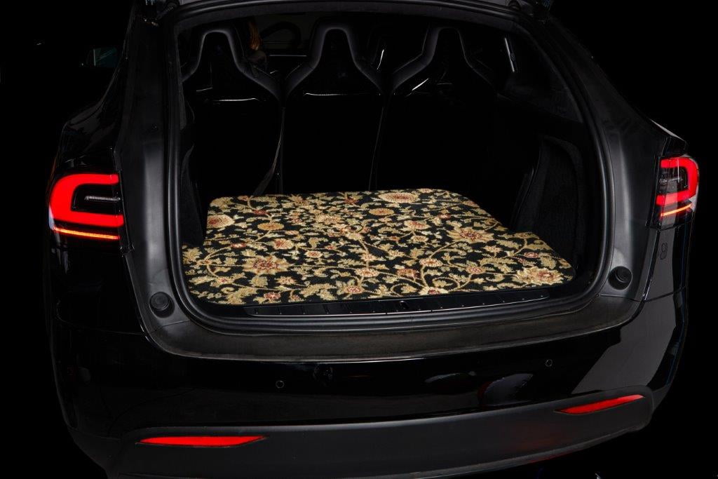 GGBAILEY Tesla Model S Black Oriental Car Mats, Custom Fit for 2016, 2017, 2018 - Medium Front Trunk / Cargo Carpet Car Mat