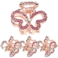 thumbnail image 1 of 4pcs Hollow Hair Claw Alloy Rhinestone Mini Hair Claw Hair Clamps for Girls Lady, 1 of 4