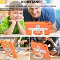 thumbnail image 5 of Case for iPad 9th/8th/7th Generation 10.2 inch Case with Shoulder Strap, Shockproof Handle Kickstand, Orange, 5 of 7