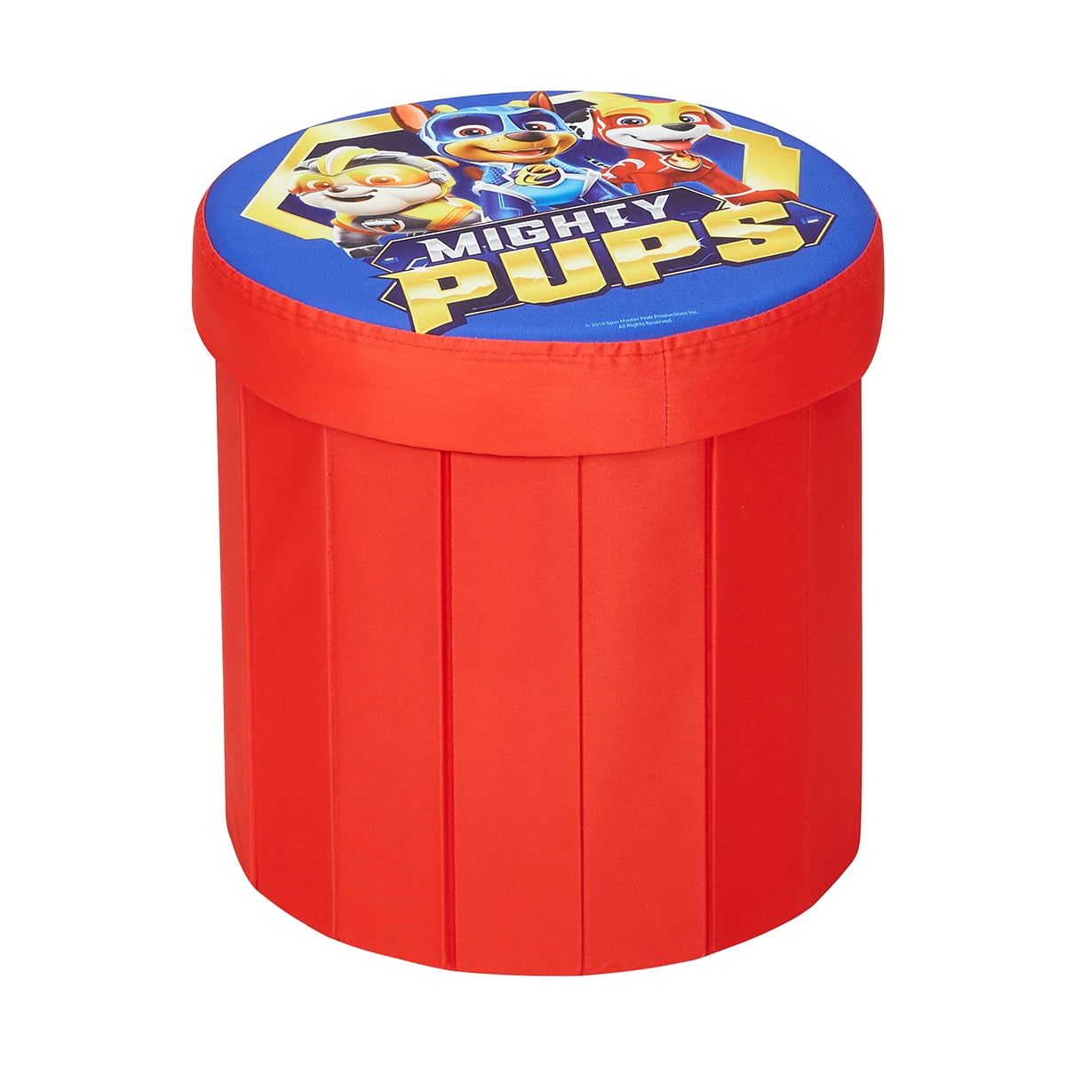 Paw Patrol Fresh Home Elements 15-Inch Round Portable Toy Chest and Ottoman 