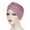 Purple, variant on Herrnalise Women Solid India Hat Muslim Ruffle Chemo Beanie Wrap Scarf Cap