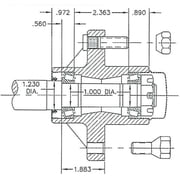 RIGID HITCH INCORPORATED Trailer Hub Kit (BT-100EZ-PR) 4 Bolt on 4 Inch Circle with 1 inch I.D. Bearings - One Pair