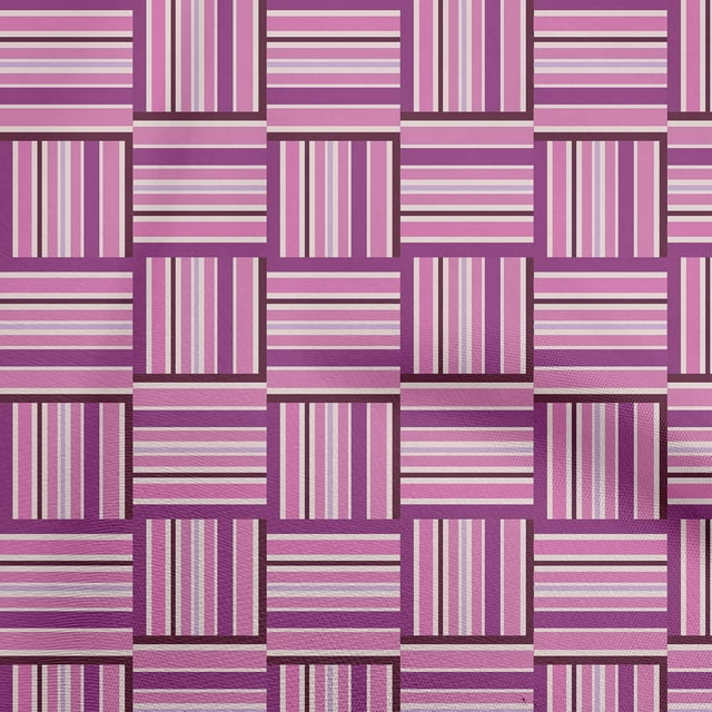 oneOone Cotton Cambric Pink Fabric Geometric Sewing Craft Projects Fabric Prints By Yard 56 Inch Wide