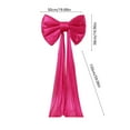 thumbnail image 3 of Storsr Large Polyester Bow for Wedding Decor, Christmas Tree Party Decorations,Rose Red Wall Hanging Bow for Birthday Baby Shower, 3 of 6