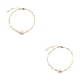 thumbnail image 1 of Sonducket Tobilleras con estilo Universal de aleación de oro perlas falsas Simple estética moda pie adornos de tobillo para oro Type2 NO2, 1 of 6