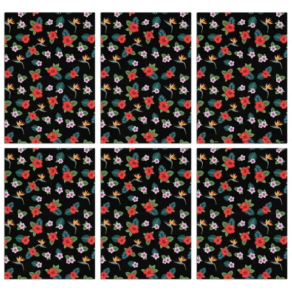 2 Pcs Pioneer Flower Floral Print Pattern Kitchen Towels, Funny Microfiber Dish Towel Set, 18" X 26" Tea Towels