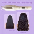thumbnail image 3 of Professional Automatic Hair Curling Iron, 4 Temperature Settings, Ceramic Rotating Wand with Negative Ion Technology (Off-White), 3 of 14
