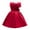 Red, variant on Xihbxyly Girls Dresses Summer Toddler Girls Solid Color Temperament Bowknot Off Shoulder Pleated Skirt Birthday Party Gown Long Dresses