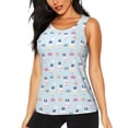 thumbnail image 2 of Picia Rabbit In The Rain Pattern Women's Workout Tank Top,Breathable Activewear,Slim Fit Athletic Top,Versatile Workout Moisture-wicking top-X-Large, 2 of 9