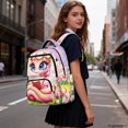 thumbnail image 5 of HELLHERO Cute Floral Snake 17 Inch School Backpack with Breathable Straps, Durable Multi Pocket Rucksack for Middle School and Outdoor Travel, 5 of 5