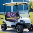 thumbnail image 3 of Uorisanigo Flower Butterfly Golf Cart Seat Cover Anti-Scratch Golf Cart Seat Cushion Pad Easy to Install Dress UP Older Golf Cart Vinyl Seat Fit for 2-Person Seats Club Car, 3 of 7