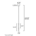 thumbnail image 5 of ET2 Lighting - Diaphane - 15.75 Inch 5W 1 LED Pendant-Black Finish, 5 of 5