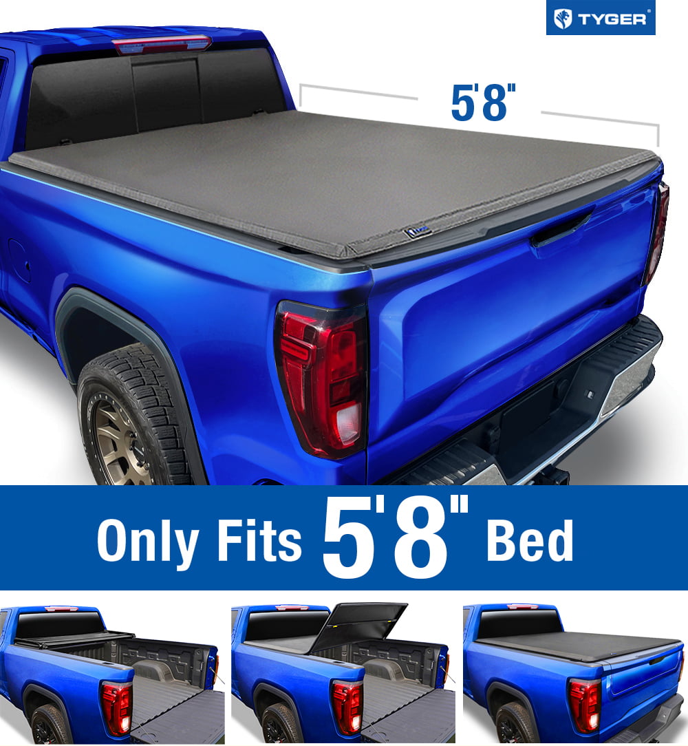 Tyger Auto T1 Roll Up Truck Bed Tonneau Cover TG-BC1C9003 Works with 2007-2013 Chevy Silverado/GMC Sierra 1500 Fleetside 5.8 Bed Excl. 2007 Classic 