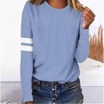 thumbnail image 5 of Aimik Women's Long Sleeve Round Neck Blouse Loose Fit Fall Tunic Shirt for Work Fashion Comfort Womens Blouse, 5 of 6