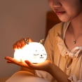 thumbnail image 5 of Lámpara de noche de silicona de 1,5 W con forma de ciervo, portátil, para niños, con control táctil y temporizador inteligente., 5 of 5