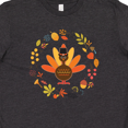 thumbnail image 4 of Inktastic Thanksgiving Turkey Fall Holiday Wreath Youth T-Shirt, 4 of 5