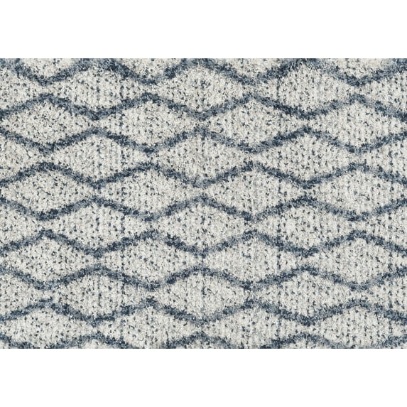 Ahgly Company Indoor Rectangle Contemporary Light Gray Trellis Area Rugs, 2' x 4'