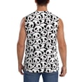 thumbnail image 4 of Balery Cute Panda Face Camisetas sin mangas para hombre, absorbe la humedad y protege contra el mal olor.-3X-Large, 4 of 7