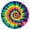 Colorful Rainbow Tie, variant on Colorful Watercolor Stripe Pattern Round Fitted Tablecloth with Elastic Edge,Dining Table Cover Waterproof,Outdoor Round Tablecloth for Camping,Dining,Indoor and Outdoor