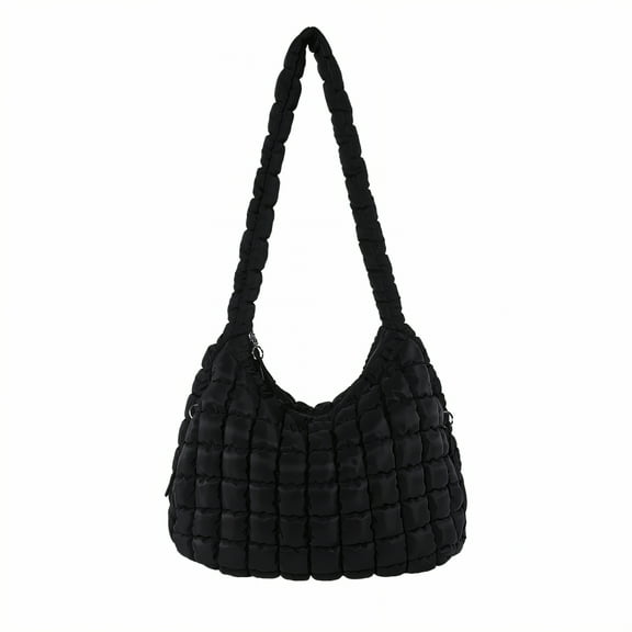 GASTROPOD Puffy Tote Bag,Down-Filled Puffer Purse,Tote Bag Puffy Bag,Black