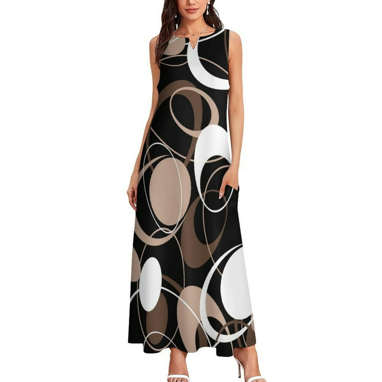 Retro 60s Ovals Long Dress Bridesmaid dress woman wom's clothing korea stylish Eving dresses Dress - Walmart.com Retro 60s Ovals Long Dress Bridesmaid dress woman wom's clothing korea stylish Eving dresses Dress - Walmart.com