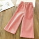 thumbnail image 1 of Pantalones de pierna ancha gruesos con forro polar para niñas, pantalones largos informales de otoño e invierno para niños medianos a grandes, moda de estilo coreano para niños, 1 of 5