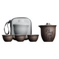thumbnail image 1 of Juego de té de viaje con tazas, elegante, ligero y práctico, con bolsa organizadora, juego de tetera Kungfu para regalo de inauguración de la casa de Nan De, 1 of 8