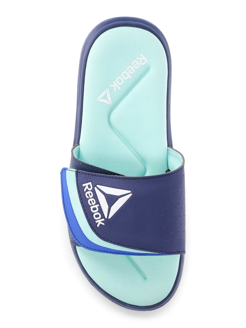Reebok White Teal Brown Casual Slip-On Sandals Reebok Casual Sandals for Women for sale | eBay main image 4